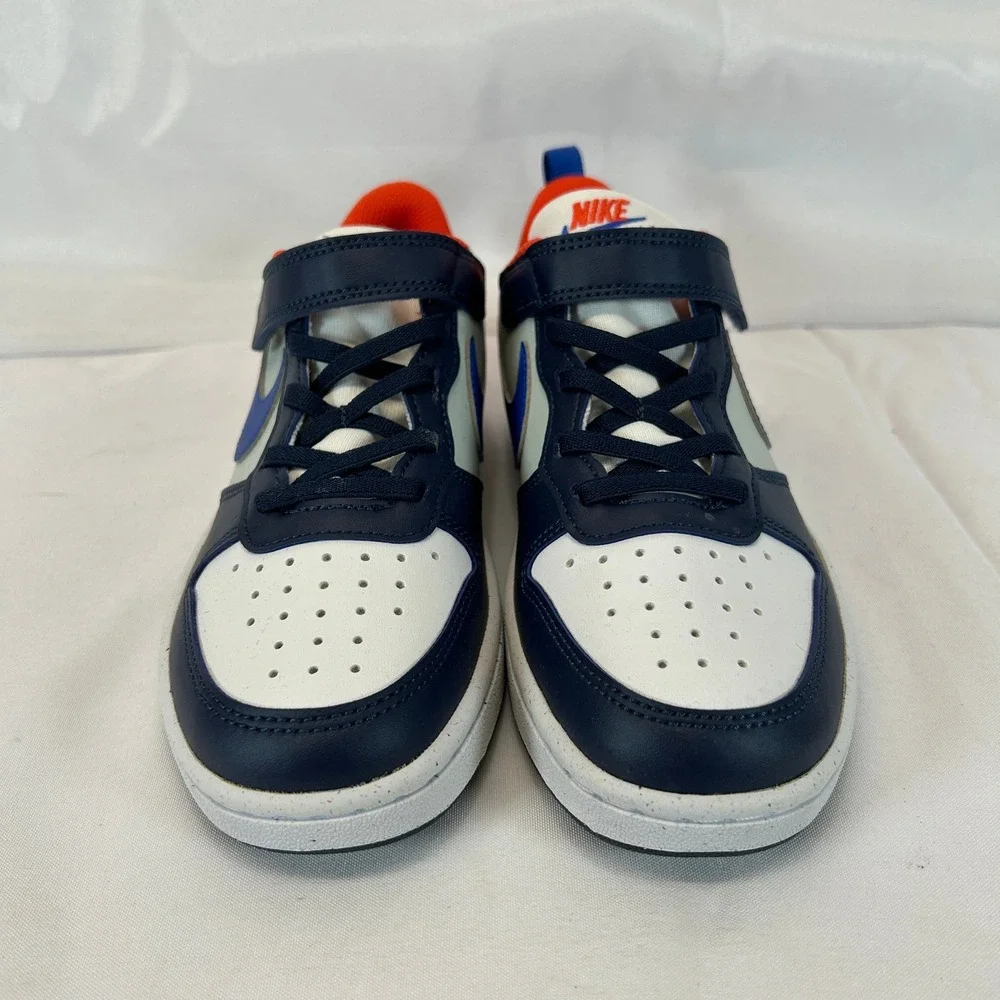 Nike Court Borough Low Recraft Kids Midnight Navy Orange DV5457-401 Size 2Y